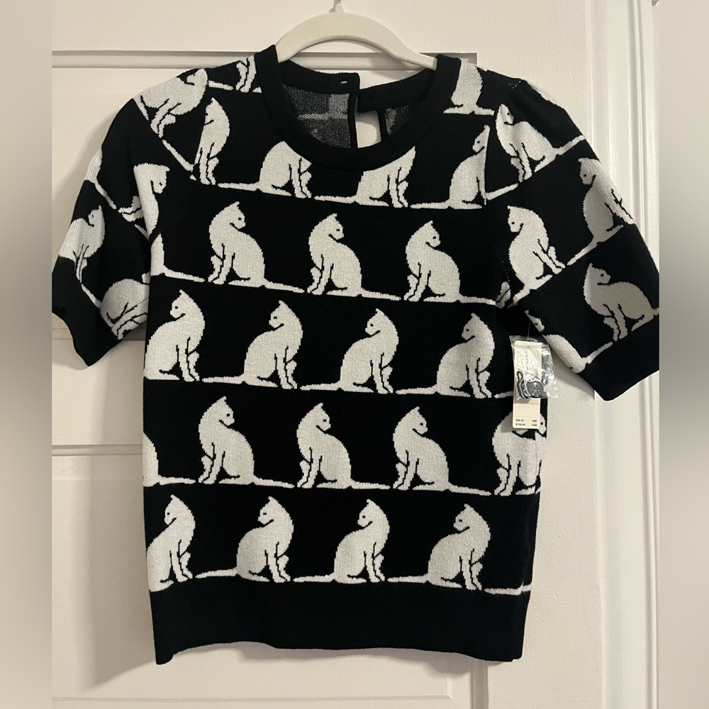 Black cat sweater Maeve anthropologie new with tags
